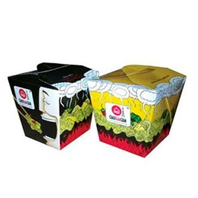 Коробочка для китайской лапши с замком, с алюминиевым покрытием (700 мл) Цветность: 2+0